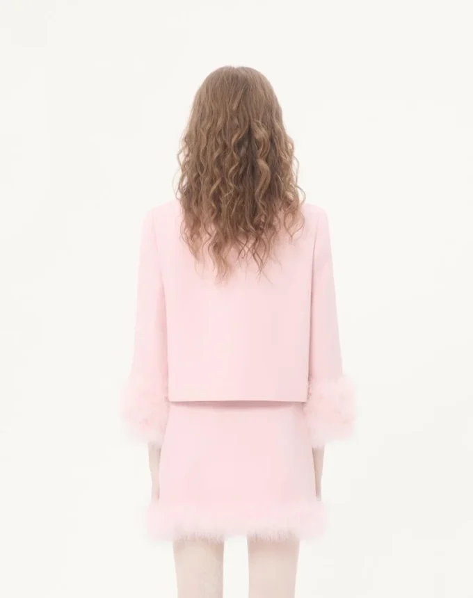 Crepe Couture Jacke mit Federn Crepe Couture Jacke mit Federn