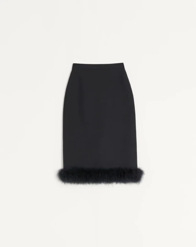 Crepe Couture Rock mit Federn Crepe Couture Rock mit Federn