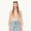 Crepe De Chine-Hemd mit Cherryfic-Print Crepe De Chine-Hemd mit Cherryfic-Print