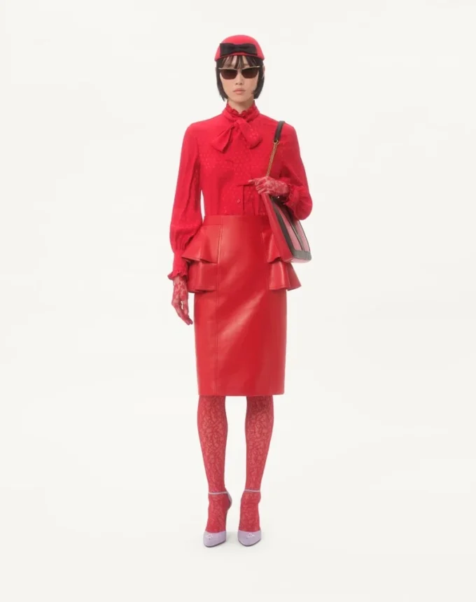 Crepe De Chine-Hemd mit Cour De Coeur-Print Crepe De Chine-Hemd mit Cour De Coeur-Print