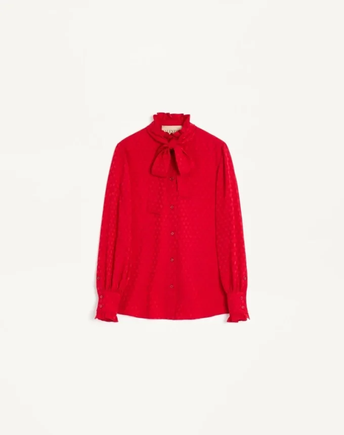 Crepe De Chine-Hemd mit Cour De Coeur-Print Crepe De Chine-Hemd mit Cour De Coeur-Print
