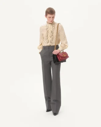 Crepe De Chine-Hemd mit Plusdepois-Print