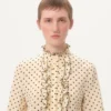 Crepe De Chine-Hemd mit Plusdepois-Print Crepe De Chine-Hemd mit Plusdepois-Print