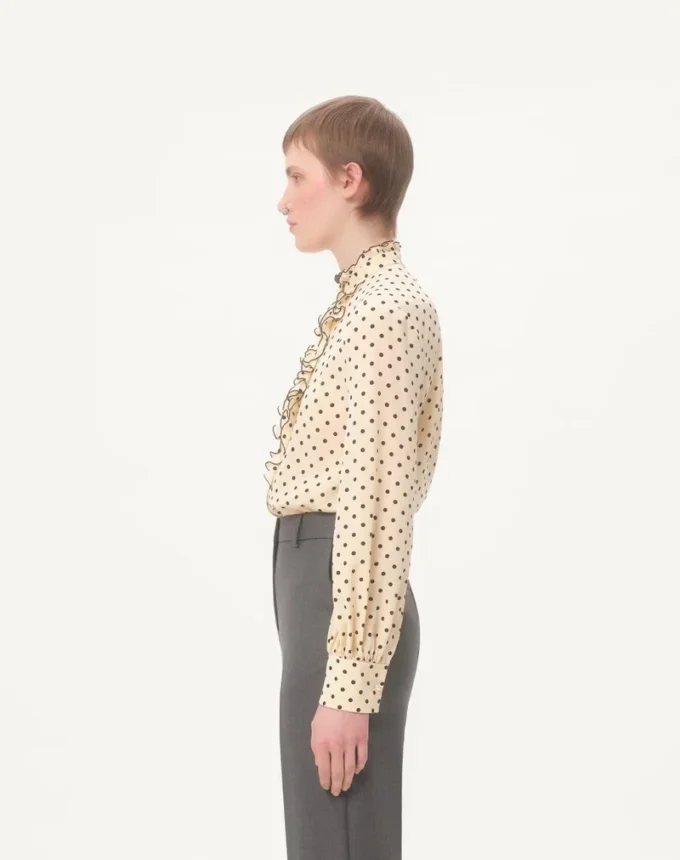 Crepe De Chine-Hemd mit Plusdepois-Print Crepe De Chine-Hemd mit Plusdepois-Print