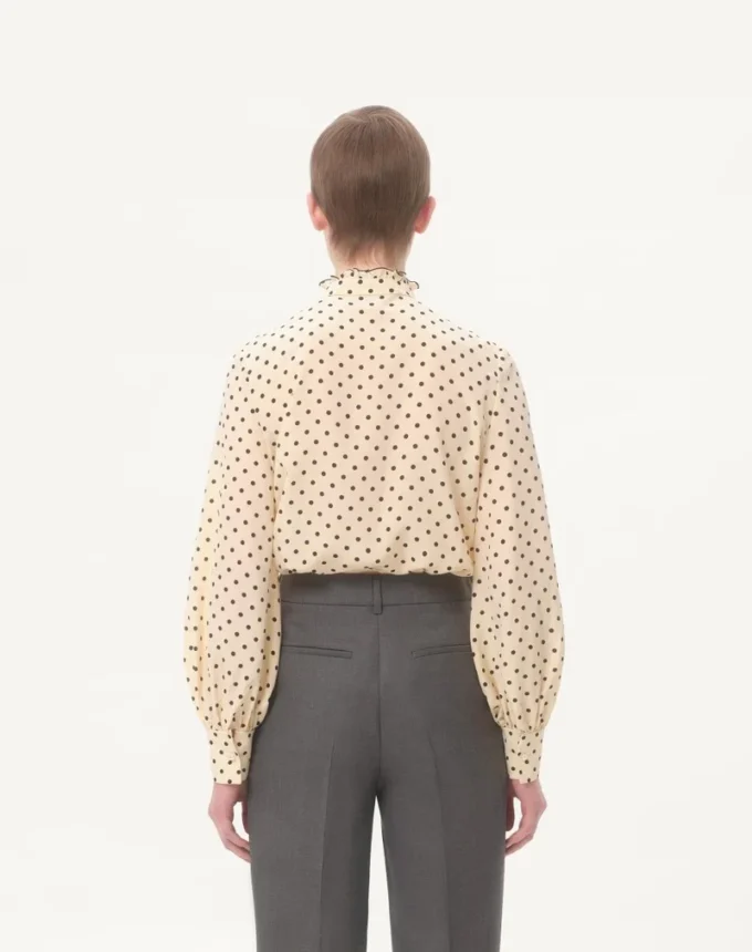 Crepe De Chine-Hemd mit Plusdepois-Print Crepe De Chine-Hemd mit Plusdepois-Print