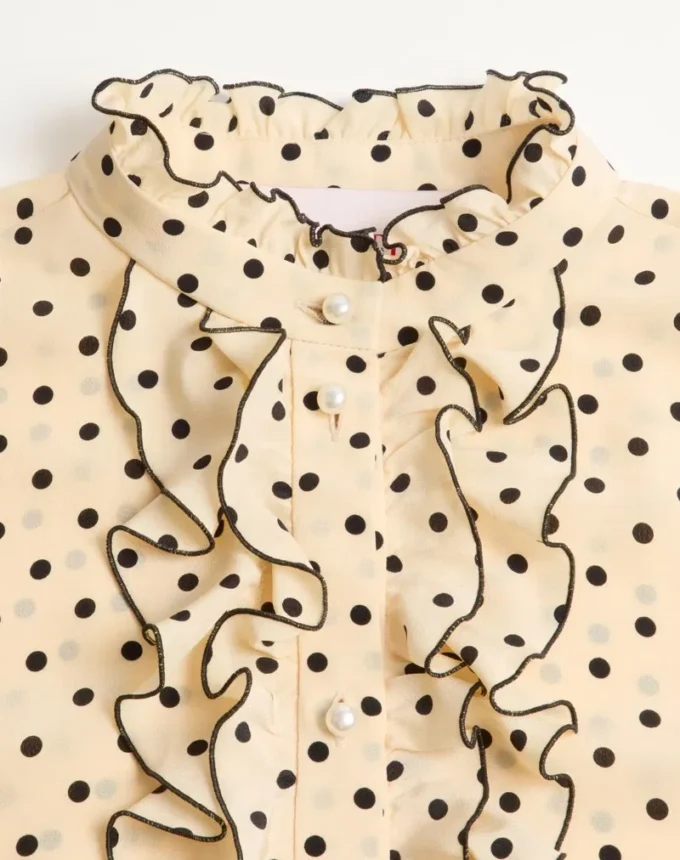Crepe De Chine-Hemd mit Plusdepois-Print Crepe De Chine-Hemd mit Plusdepois-Print