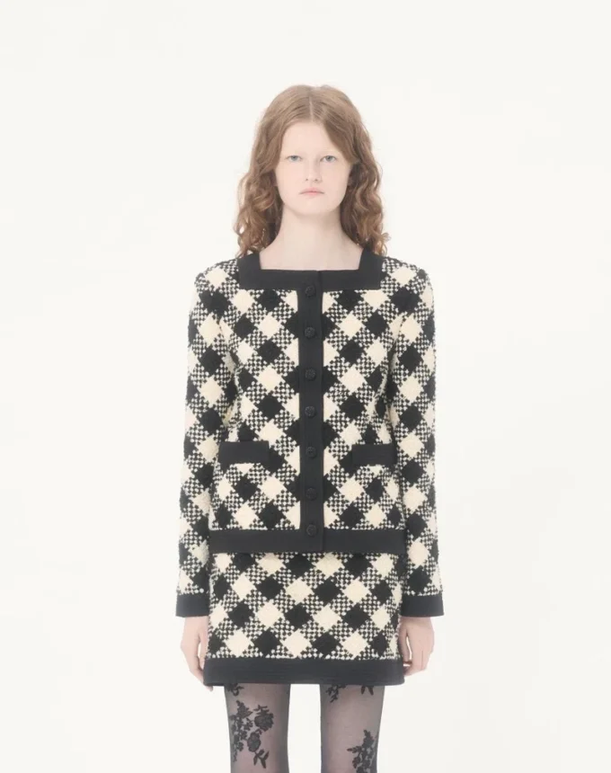 Damier Tweed Jacke Damier Tweed Jacke