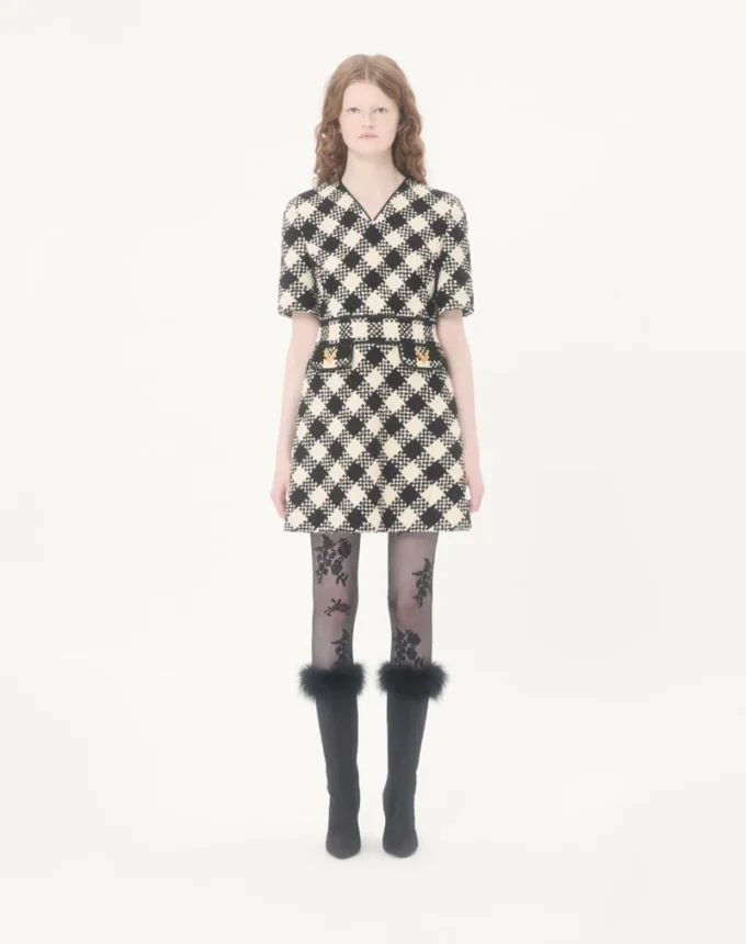 Damier Tweed-Kleid Damier Tweed-Kleid