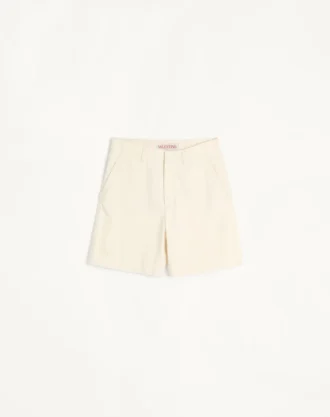 Denim-Bermudashorts mit Umschlag