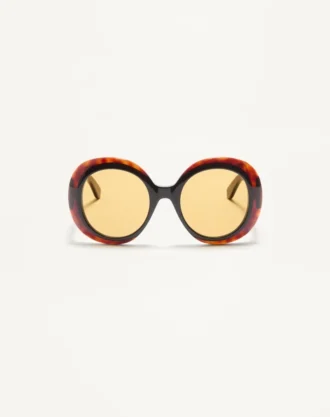Dramatische runde Acetat-Brille im Stil der 1960er Jahre