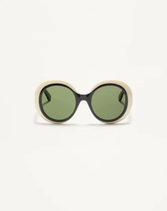 Dramatische runde Acetat-Brille im Stil der 1960er Jahre
