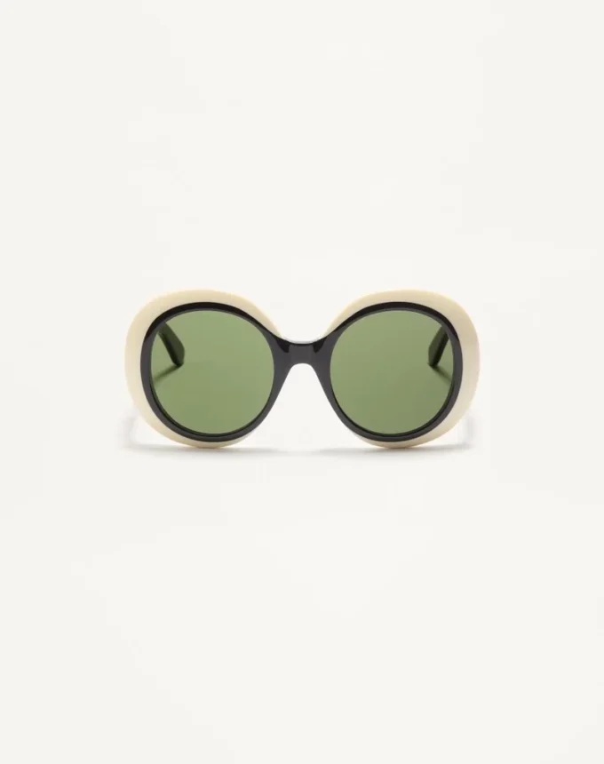 Dramatische runde Acetat-Brille im Stil der 1960er Jahre Dramatische runde Acetat-Brille im Stil der 1960er Jahre