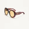 Dramatische runde Acetat-Brille im Stil der 1960er Jahre Dramatische runde Acetat-Brille im Stil der 1960er Jahre