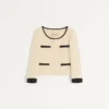Einfarbige Tweedjacke aus Wolle Einfarbige Tweedjacke aus Wolle
