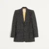 Einreihige Jacke aus Shantung-Seide mit Plusdepois-Print Einreihige Jacke aus Shantung-Seide mit Plusdepois-Print