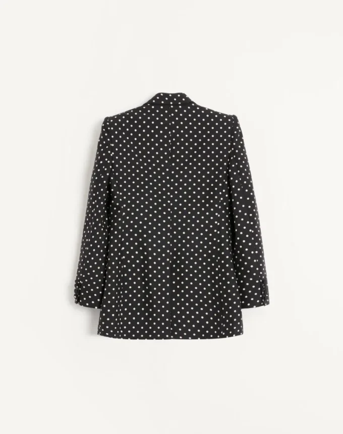 Einreihige Jacke aus Shantung-Seide mit Plusdepois-Print Einreihige Jacke aus Shantung-Seide mit Plusdepois-Print