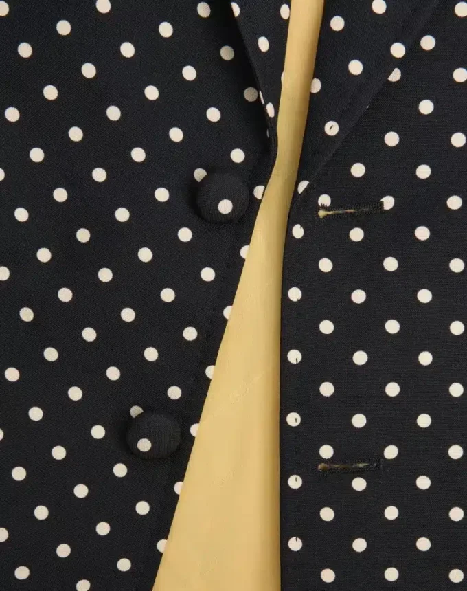 Einreihige Jacke aus Shantung-Seide mit Plusdepois-Print Einreihige Jacke aus Shantung-Seide mit Plusdepois-Print
