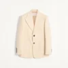 Einreihige Jacke aus Wollgabardine Einreihige Jacke aus Wollgabardine