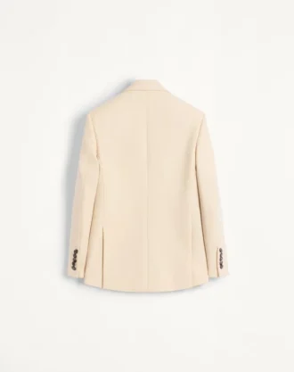 Einreihige Jacke aus Wollgabardine