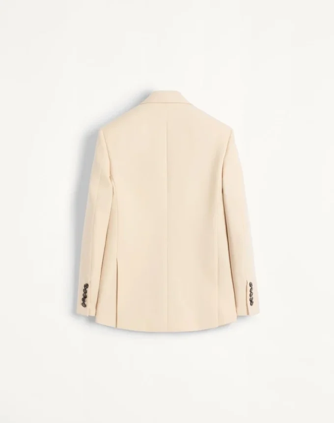 Einreihige Jacke aus Wollgabardine Einreihige Jacke aus Wollgabardine
