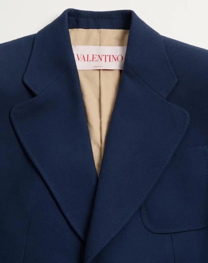 Einreihige Jacke aus Wollgabardine Einreihige Jacke aus Wollgabardine