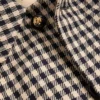 Einreihiger Mantel aus Baumwolle und Wolle mit Vichy-Muster Einreihiger Mantel aus Baumwolle und Wolle mit Vichy-Muster