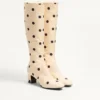 Equivoque-Stiefel aus Moiré-Plus-De-Pois-Stoff 60 mm Equivoque-Stiefel aus Moiré-Plus-De-Pois-Stoff 60 mm
