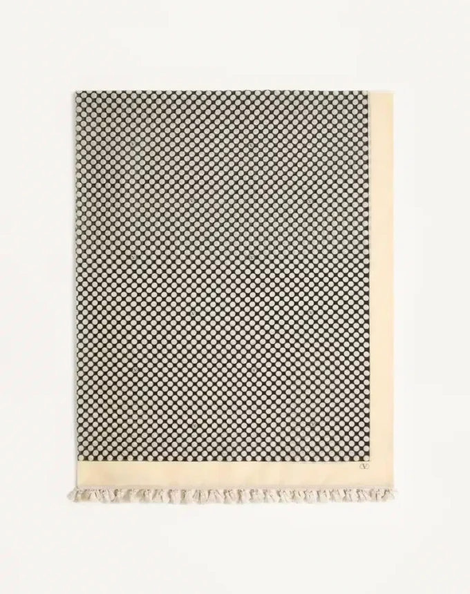 Escape Pareo aus Baumwolle und Seide mit Polka-Dot-Print