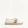 Espadrilles aus Nappaleder mit Traubenstickerei 20 mm Espadrilles aus Nappaleder mit Traubenstickerei 20 mm