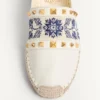 Espadrilles aus Nappaleder mit Traubenstickerei 20 mm Espadrilles aus Nappaleder mit Traubenstickerei 20 mm