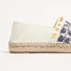 Espadrilles aus Nappaleder mit Traubenstickerei 20 mm Espadrilles aus Nappaleder mit Traubenstickerei 20 mm