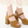 Fawcette Plateausandalen aus Spaltleder 100 mm Fawcette Plateausandalen aus Spaltleder 100 mm