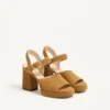 Fawcette Plateausandalen aus Spaltleder 100 mm Fawcette Plateausandalen aus Spaltleder 100 mm