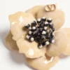 Fleur Lumineuse Brosche aus Metall, Emaille und Stoff Fleur Lumineuse Brosche aus Metall, Emaille und Stoff