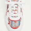 Freedots Low-Top-Sneaker aus Kalbsleder und Voyage Imaginaire-Stoff Freedots Low-Top-Sneaker aus Kalbsleder und Voyage Imaginaire-Stoff
