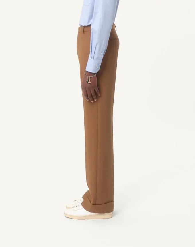 Gabardine-Hose mit Nylon-Bündchen Gabardine-Hose mit Nylon-Bündchen