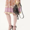 Georgette-Lurex-Kleid mit Voyage Imaginaire-Print Georgette-Lurex-Kleid mit Voyage Imaginaire-Print