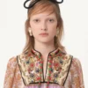Georgette-Lurex-Kleid mit Voyage Imaginaire-Print Georgette-Lurex-Kleid mit Voyage Imaginaire-Print