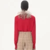 Georgette-Oberteil mit Federn Georgette-Oberteil mit Federn