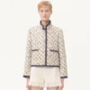 Gepolsterter Caban mit Cherryfic-Print-Jacquard Gepolsterter Caban mit Cherryfic-Print-Jacquard