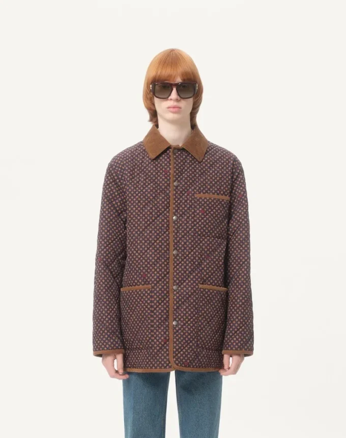 Gesteppte Nylonjacke mit Opticool-Print Gesteppte Nylonjacke mit Opticool-Print
