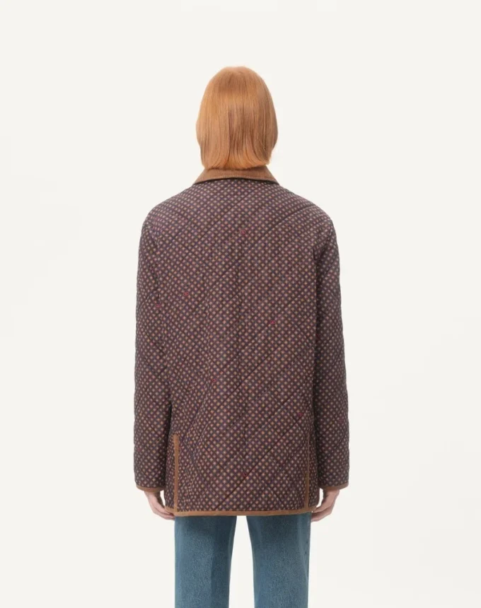 Gesteppte Nylonjacke mit Opticool-Print Gesteppte Nylonjacke mit Opticool-Print