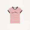Gestreiftes Jersey-Baumwoll-T-Shirt Gestreiftes Jersey-Baumwoll-T-Shirt