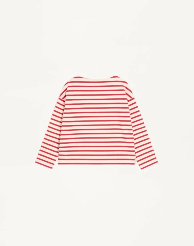 Gestreiftes Jersey-Baumwoll-T-Shirt Gestreiftes Jersey-Baumwoll-T-Shirt