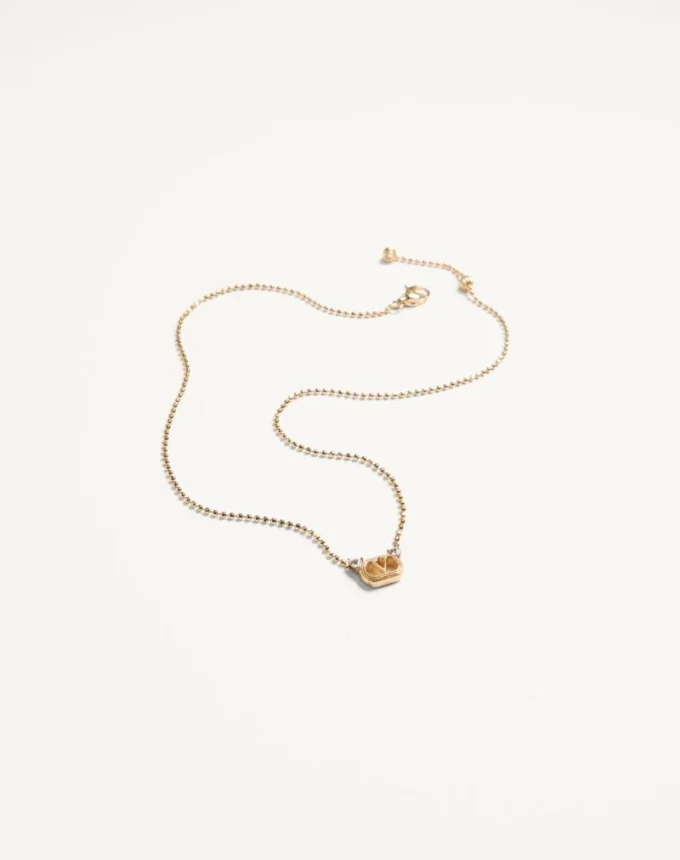 Halskette „Ovalette” aus Metall und Swarovski®-Kristallen