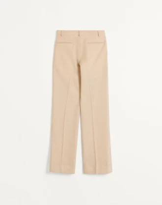 Hose aus Wollgabardine mit Umschlag