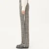 Hose aus Wollmischung mit Karomuster und Umschlag Hose aus Wollmischung mit Karomuster und Umschlag