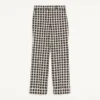 Hose aus Wollmischung mit Karomuster und Umschlag Hose aus Wollmischung mit Karomuster und Umschlag