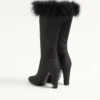 Hotty Shantung-Stoffstiefel mit Federn 100 mm Hotty Shantung-Stoffstiefel mit Federn 100 mm