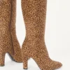Hotty Stiefel aus Kalbsleder mit Pony-Effekt 100 mm Hotty Stiefel aus Kalbsleder mit Pony-Effekt 100 mm